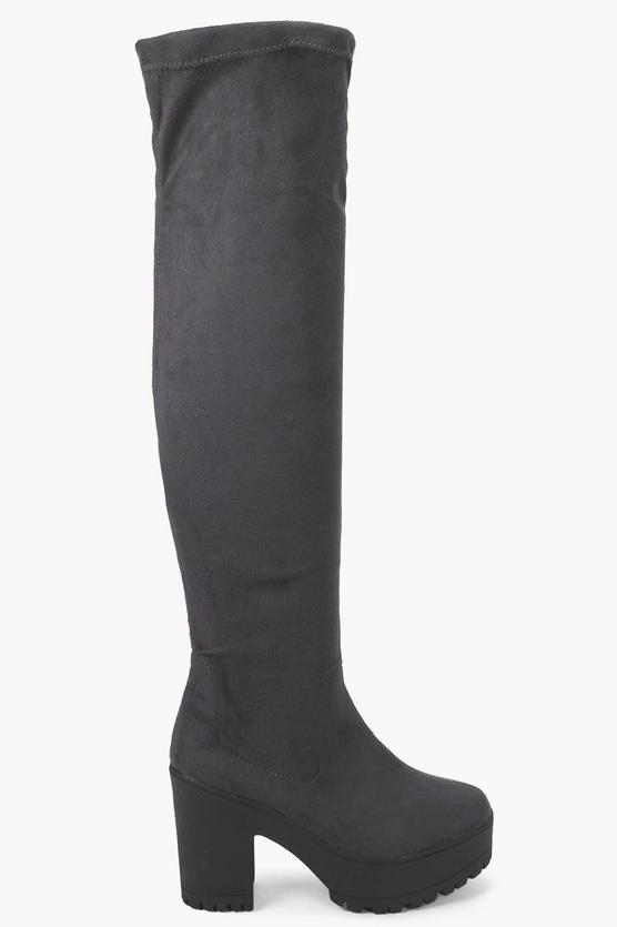 Scarlette Cleated Over The Knee Boot